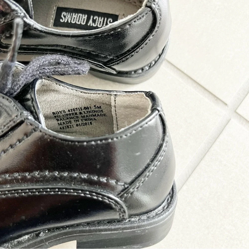 Stacy Adams Black Oxford Toddler Boy Dress Shoes Size 5